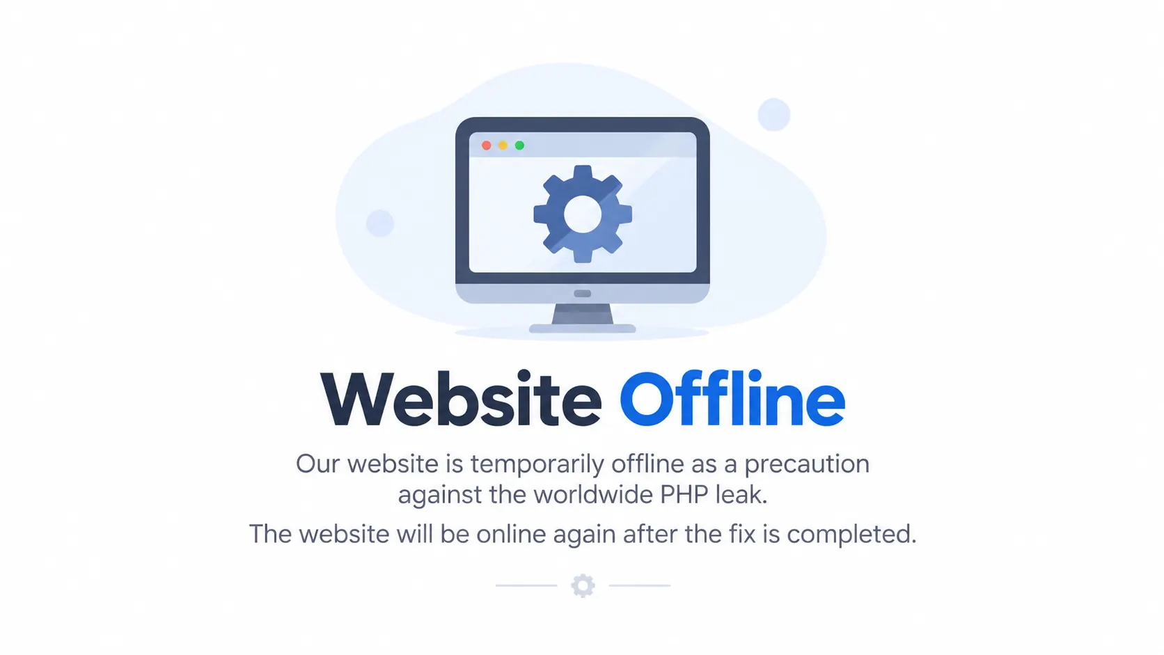 Website Offline. Our website is temporarily offline as a precaution. The website will be online again once the fix is completed.